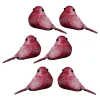 Doge Lot De 8 Mini Oiseaux Pailletés Rose Fuchsia, Long. 4 Cm X Larg. 2,5 Cm, à Poser Ou Coller Pour Une Achat 16