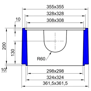 excellent qulity Thebault Rehausse En Béton Pour Boîte Pluviale à Joints – 30×30 CM – Hauteur 20 CM 6